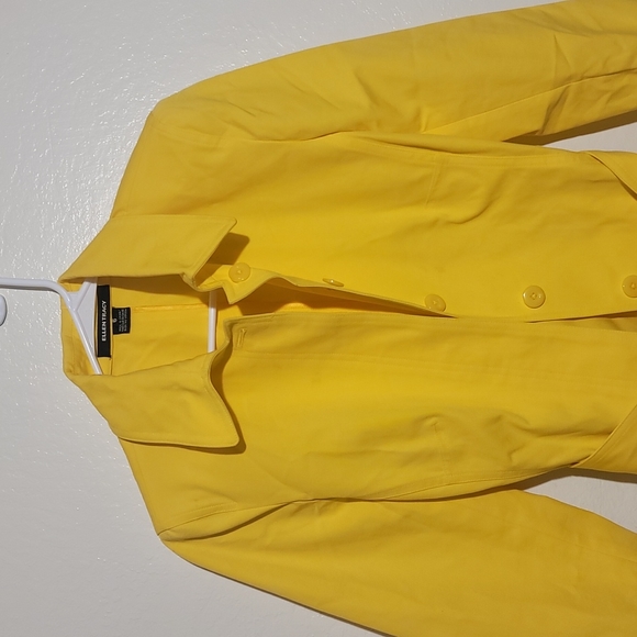 Ellen Tracy Yellow Blazer Wrap Tie Jacket 6 - Picture 2 of 10